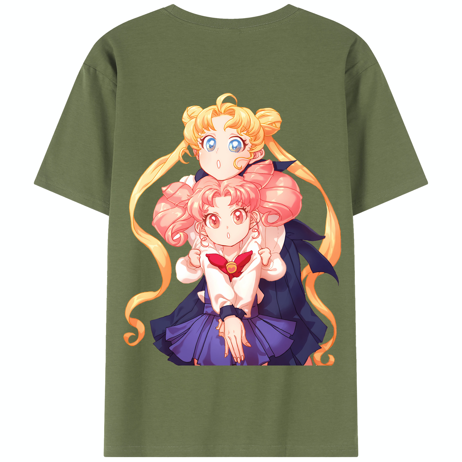 （画像用） 美少女戦士セーラームーン 愛野 美奈子 あいの みなこ Sailor Moon Aino Minako 綿100％半袖Tシャツ（背面プリント）